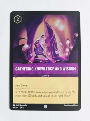 Gathering Knowledge and Wisdom COLD FOIL 62/204 - Shimmering Skies Lorcana