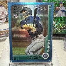2021 Topps Big League - Veterans & Rookies Evan White #35 Blue Foil /25 (RC)