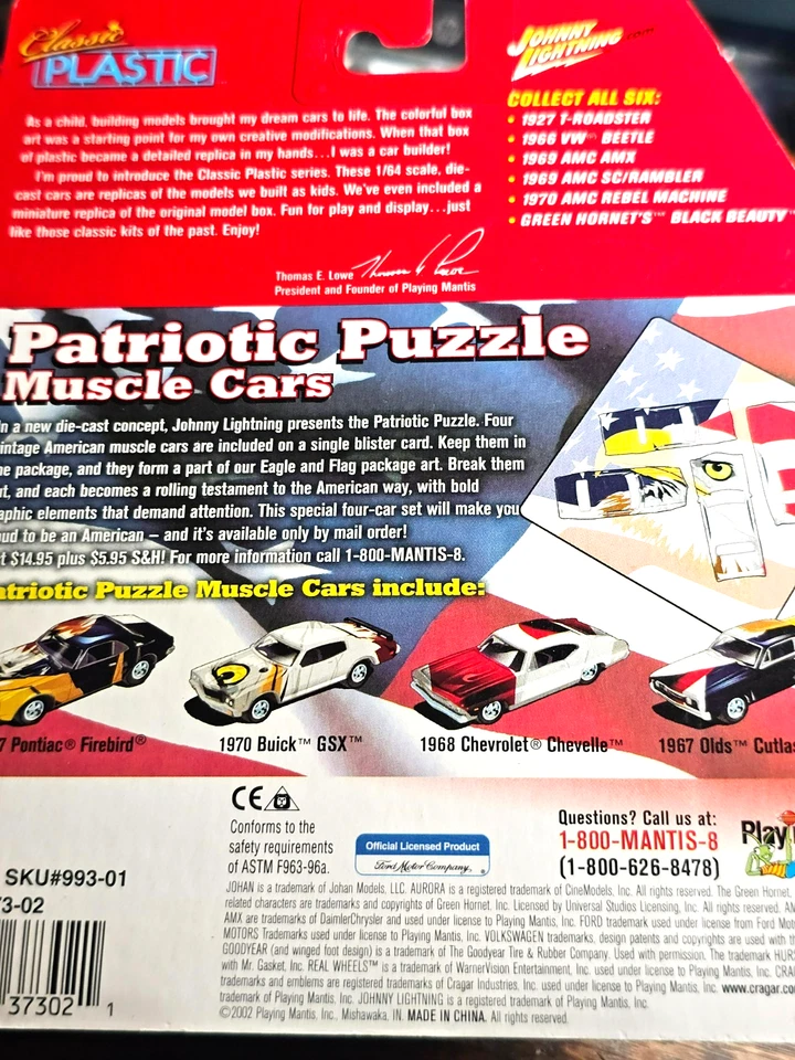 Volkswagen Beetle 1966 rojo plástico clásico Johnny Lightning sin usar, en caja Foto 4 de 4