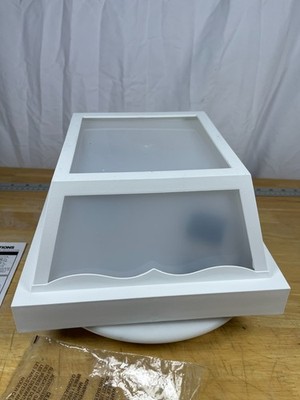 Progress Lighting Square Flush Mount Ceiling Light White 2-Light 60W 10''