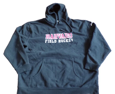 AASICS NCAA HARVARD CRIMSON FIELD HOCKEY BLACK HOODED SWEATSHIRT SIZE XL - Image 1 of 4