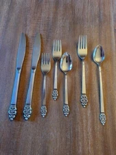 Oneida Craft Deluxe Stainless Nordic Crown Forks Spoon Ice Tea Spoon Knife LOT