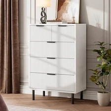 Wood Dresser for Bedroom with 5 Drawers Storage Cabinet Modern Chests of Drawer