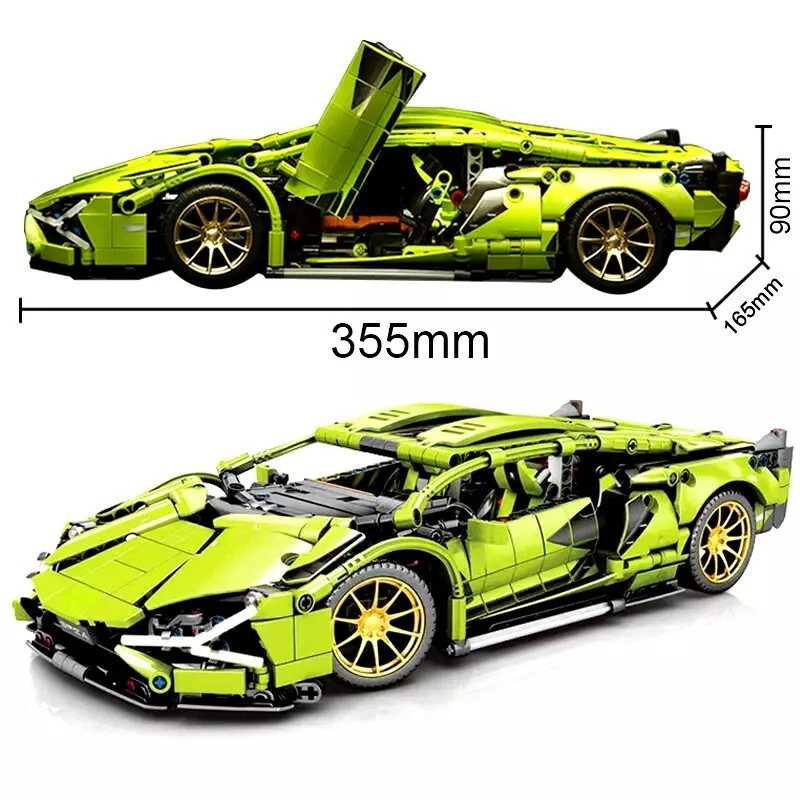 Lamborgini Building Blocks Hypercar Racing Car Model Assemble Vehicle - Image 2 of 4