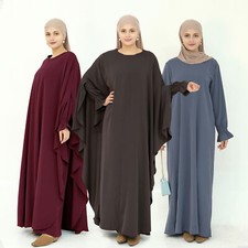 Abaya Dubai Women Long Dress Set Elegant Kaftan Muslim Robe Evening Party Gown