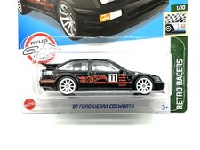 Hot Wheels '87 Ford Sierra Cosworth (black) #33 SUPER CUSTOM WHEEL SWAP by AEB