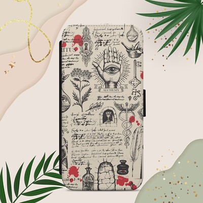HEXENDRUCK ZAUBERBUCH HANDYHÜLLE FÜR IPHONE SAMSUNG PIXEL FLIP WALLET