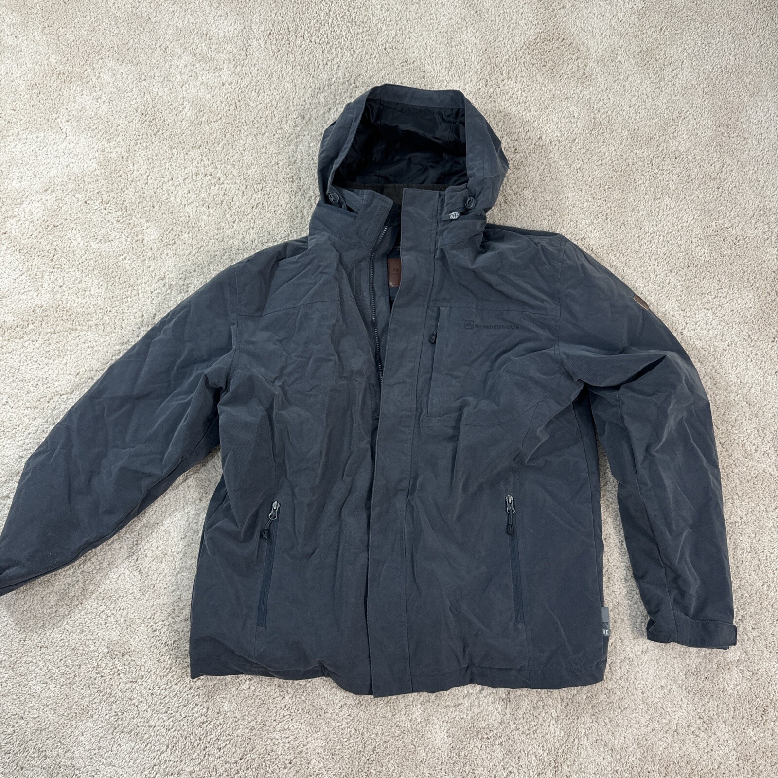 Rugged Elements Jacket Mens L Gray Zip Front Coat… - image 14