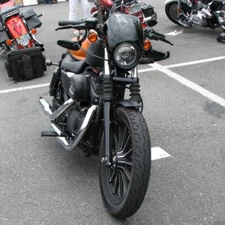 Black Headlight Fairing Mask For Harley Sportster Front Fork Cowl XL 1200  883