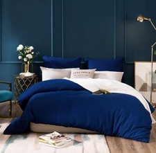 16 Couleurs Sets de Housses de Couettes 220x240 cm Double Fermeture Éclair 3 ...