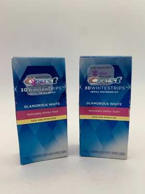 Crest 3D Whitestrips Glamorous White Whitening Kit 6ct 3 treatments Exp 2025