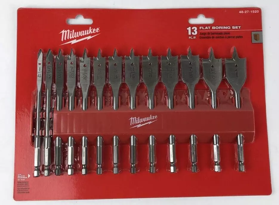 Milwaukee flat boring sale bits