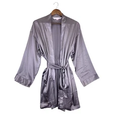 Victoria's Secret Sexy Purple Silky Smooth Shiny Short Robe Woman's One Size