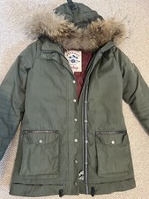 Pyrenex Padded Parka Women’s 36 Small Green Fur Hood