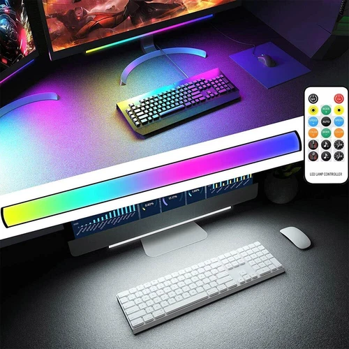 LED RGB Gaming Lichter Unter Monitor Lampe TV PC Musik Sync Lightbar USB DE - Bild 15 von 21