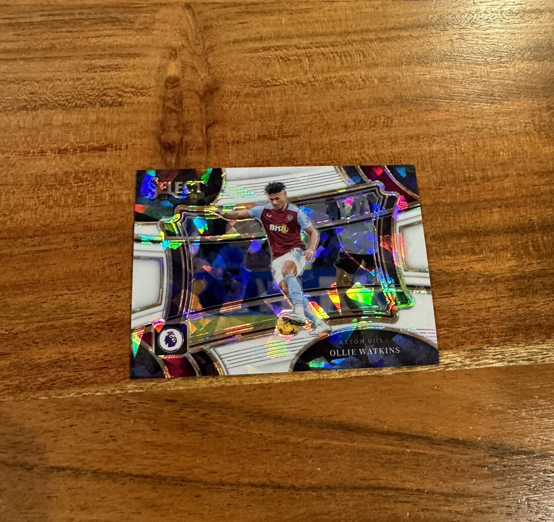 Ollie Watkins 2023-24 Panini Select Premier EPL White Ice Prizm /85 Field NRMT+