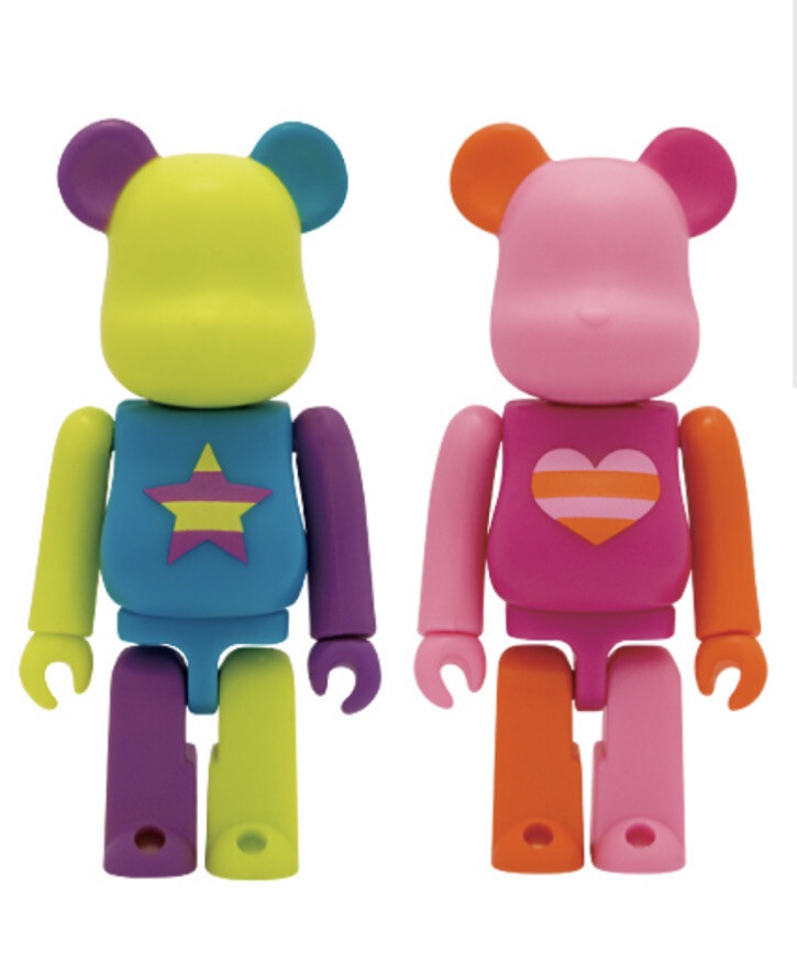 bearbrick Francfranc Futuristic Bear 2 Piece Set Lot 2008 Be 