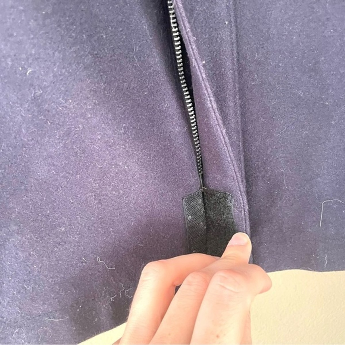 Blazer Wool Blend Shirt Jacket Navy Blue Size Medium Winter  display picture 1