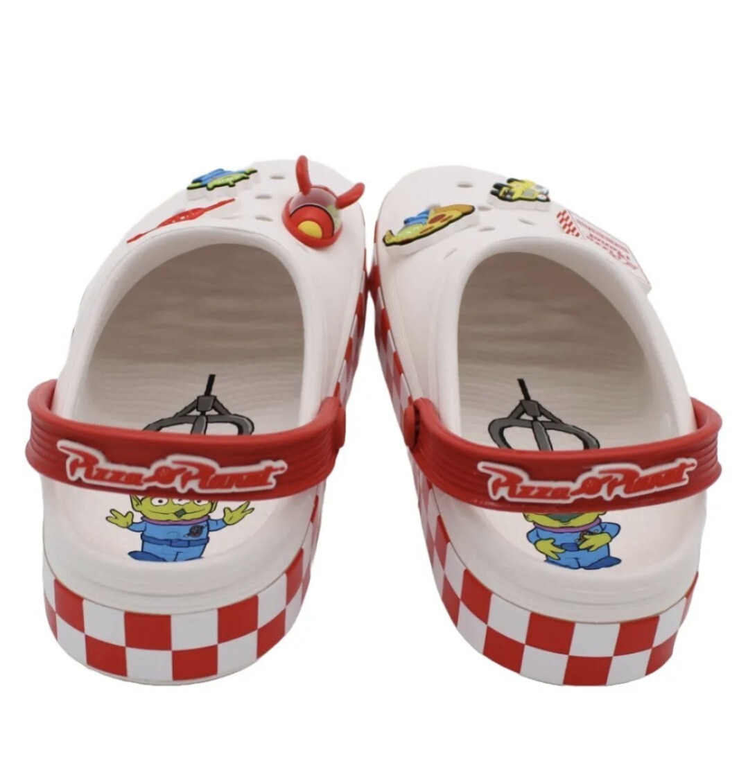 Crocs X Toy Story Pizza Planet Slip On Clog White Red Size M6 W8