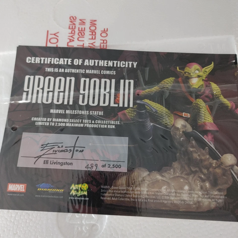 Estatua Duende Verde Marvel Hito LE #489/2500 - Diamond Select - Art Asylum Foto 3 de 3