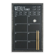 Cathedral Products Charcoal Magnetic Weekly Planner Chalkboard 28x43cm