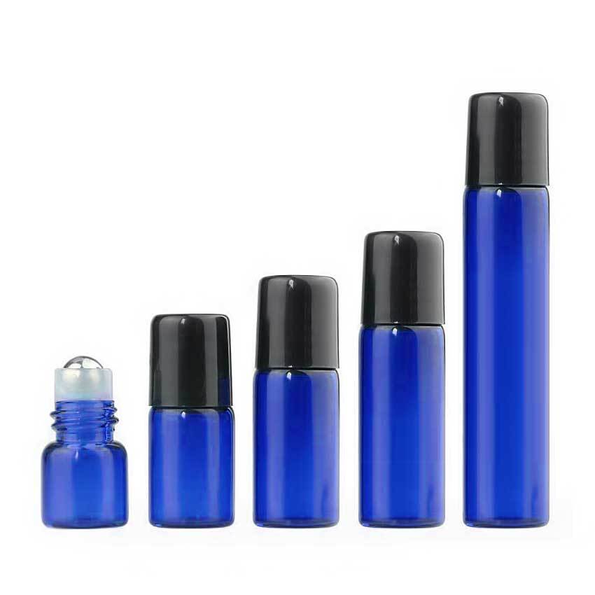Bulk Buy 1ml - 10ml Roller Bottles for Perfume with Plastic Metal Ball Roller