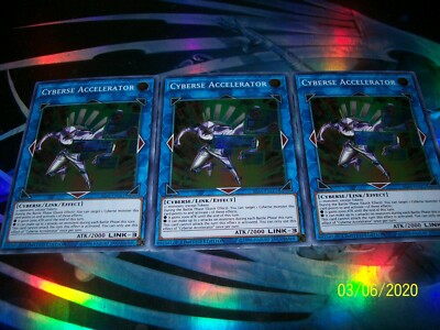 3x Cyberse Accelerator Limited Edition Super Rare IGAS-ENSE1 Yu-Gi-Oh!