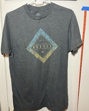 O'Neill Shirt Adult Mens Medium Gray Spell Out Logo Modern Fit Short Sleeve