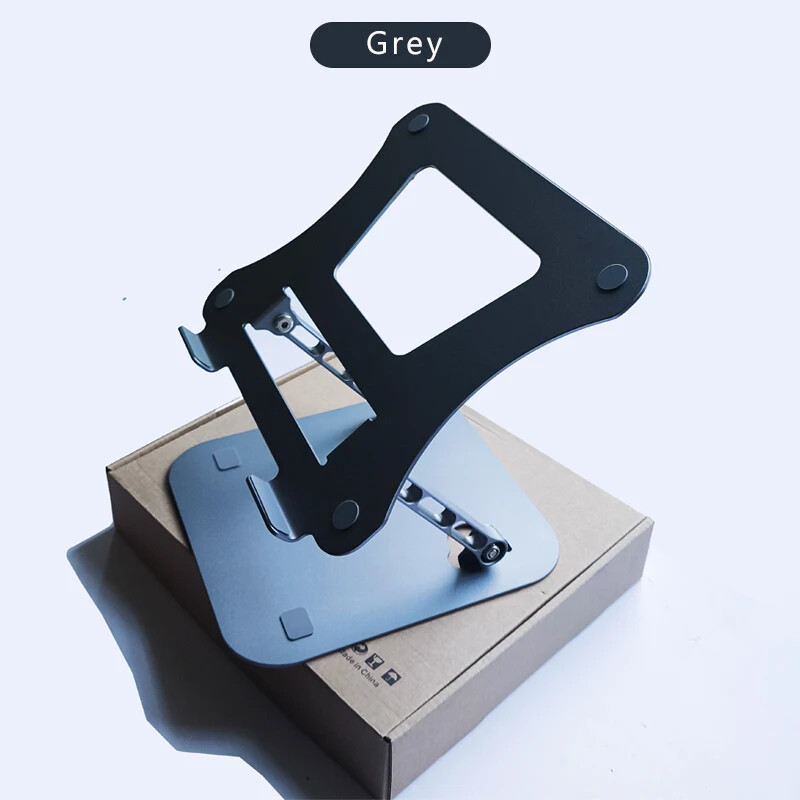 Adjustable Aluminum Alloy Folding Tablet Stand for Laptop or iPad Portable Support-image