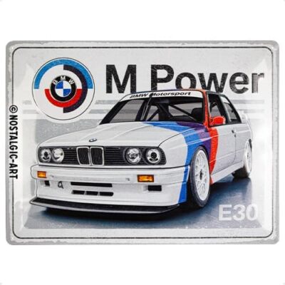Nostalgic-Art - Blechschild 30 x 40 cm - BMW Motorsport - M Power E30