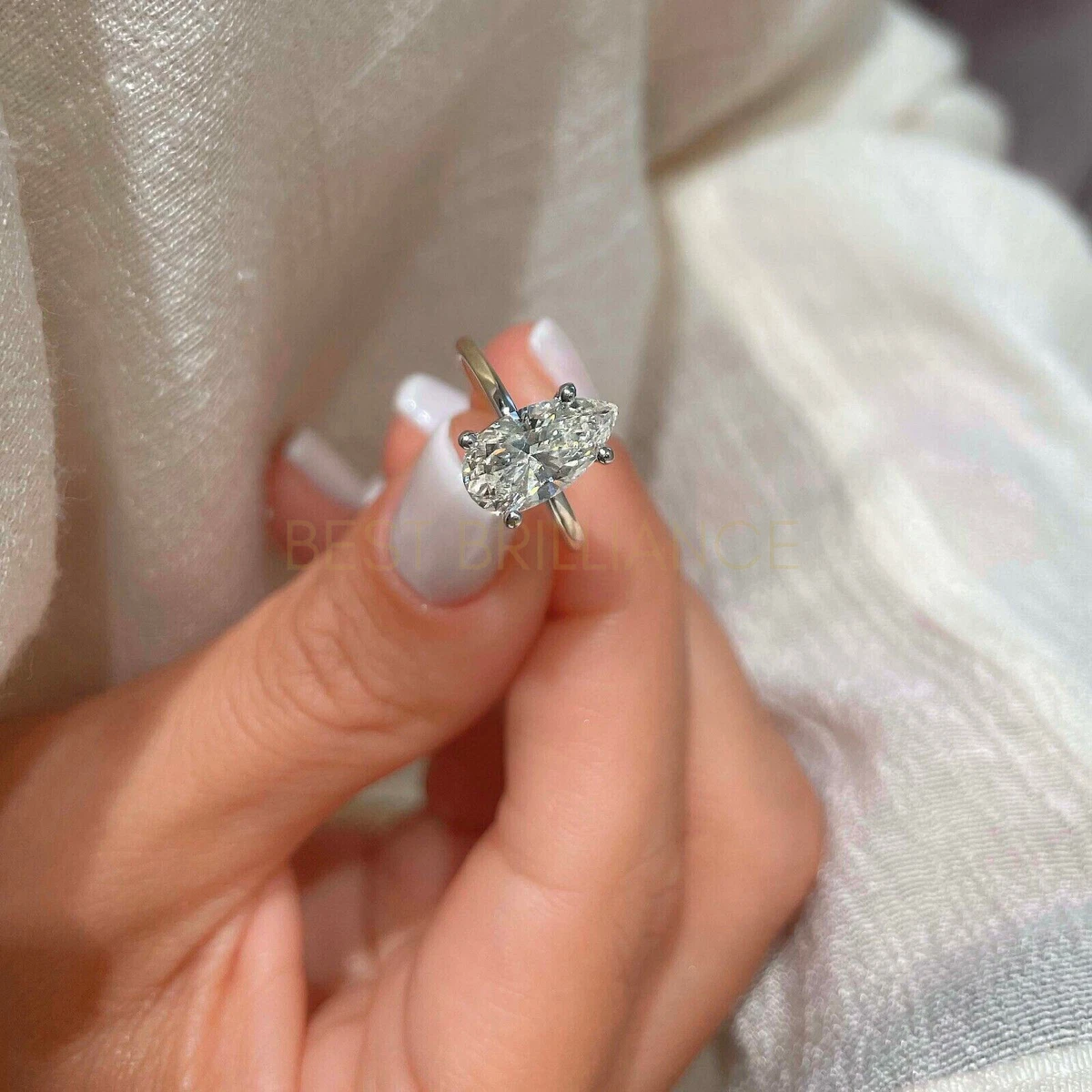 Ten carat teardrop store diamond ring