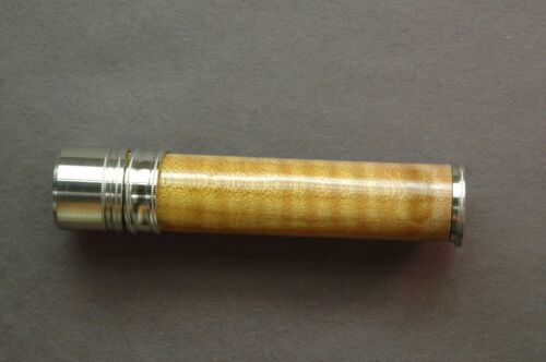 FLY ROD REEL SEAT Curly Maple 11175 Nickel Silver Cap and Ring - Picture 3 of 4
