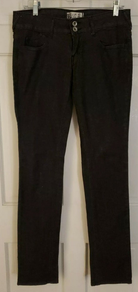 ZARA TRF denim Rules Charcoal Gray Stretch Straight Leg NWOT long  tall