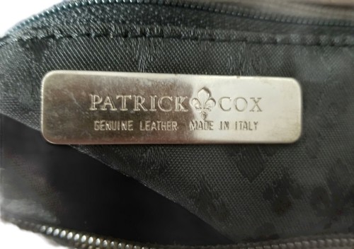 Patrick Cox Shoulder Bag Signature Leather Suede Chocolate Brown Made in Italy - Picture 5 of 6