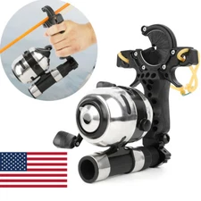 Fishing Bow Catapult Bowfishing Reel Kit Rubber Bands Sling Archery Bow Hunting