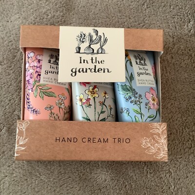 NEW Heathcote & Ivory - IN THE GARDEN -Vegan  Hand Cream Trio 