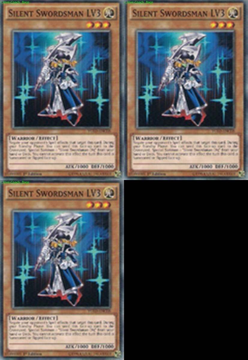 Silent Swordsman LV3 X 3 1st Mint YUGIOH Cards YGLD-ENC08 | eBay