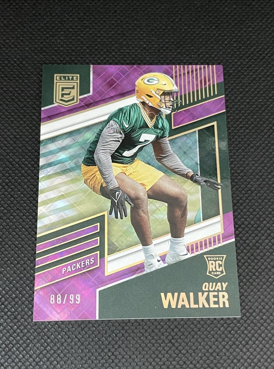 2022 Donruss Elite Quay Walker #186 Rookie RC Purple /99 Packers SP
