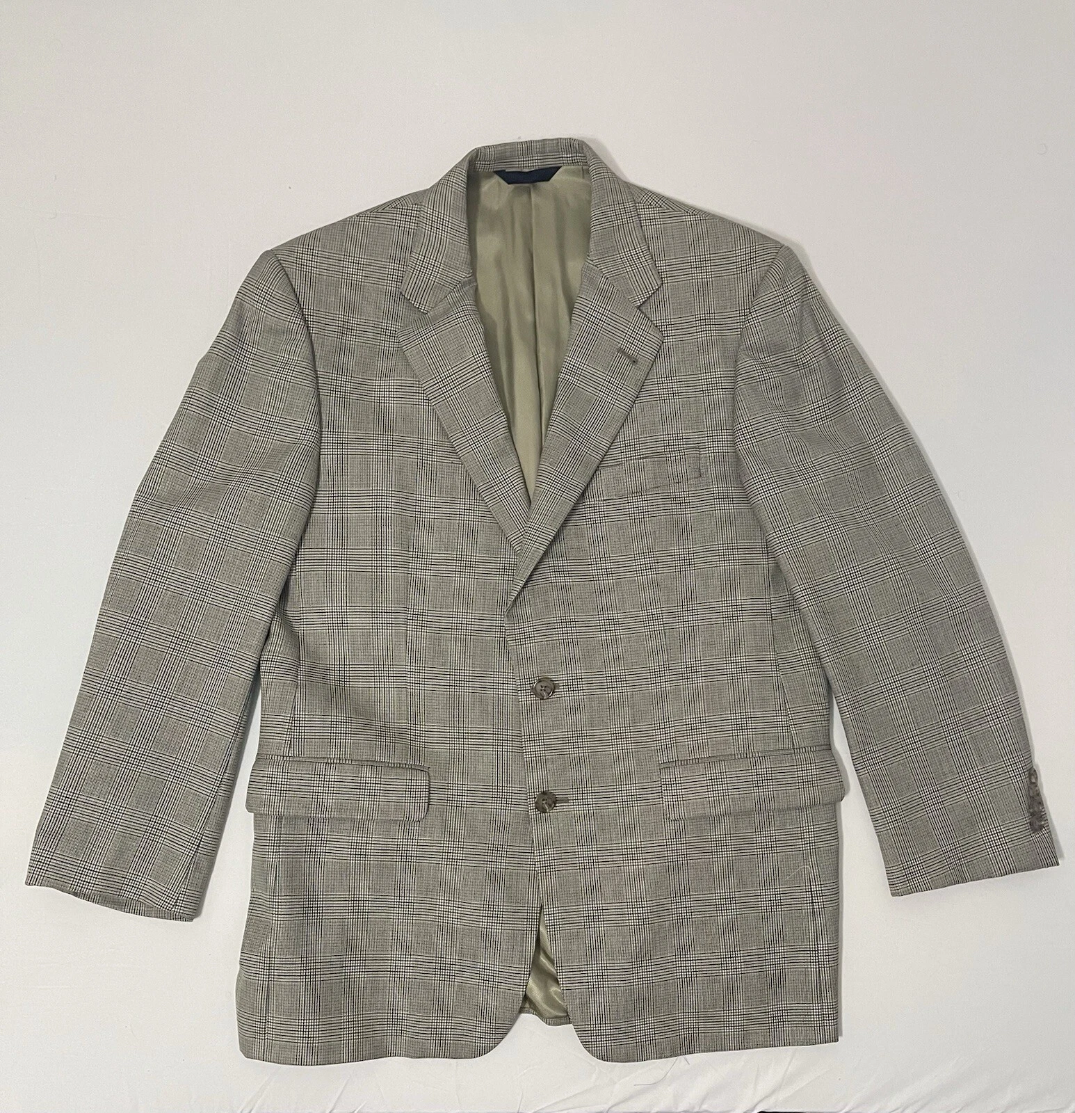 Giacca tuta blazer Burberry Kensington uomo 42R marrone a quadri 100% lana cappotto sportivo