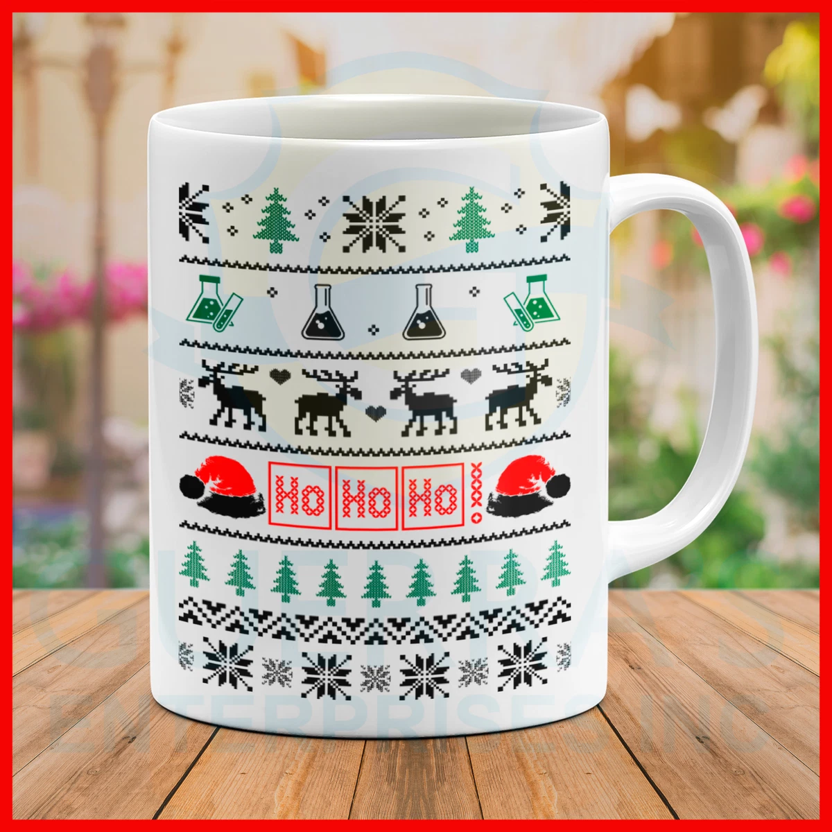 Mug Ugly Sweater Merry Christmas Chemistry Teacher Scientist Mugs