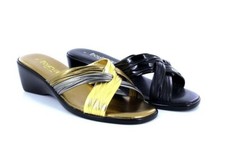 Boulevard L9558 Ladies Italian Cross Strap Summer Mule Sandals