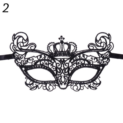 Half Face Gothic Party Masks Blindfold Masks Lace Masquerade Fancy Dress - Picture 14 of 27