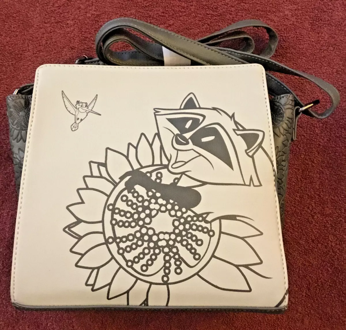 Loungefly Disney Pocahontas Meeko Flit Sunflower Mini Satchel Crossbody Bag NEW