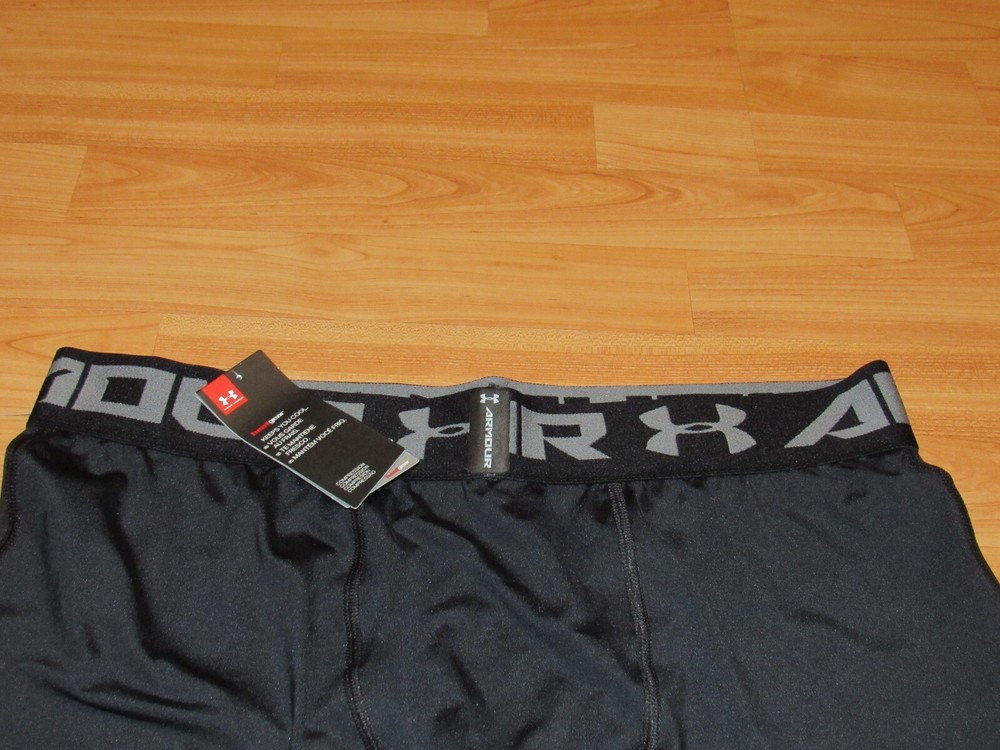 NWT Under Armour Mens XXL Compression Tights Black Polyester Spandex 20 Inch Inseam