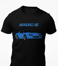 1980's Retro Blue Camaro IROC-Z Short-Sleeve Unisex T-Shirt