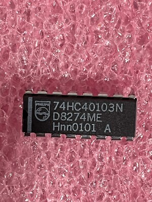 74HC40103N IC CONTER DOWN 8 BIT BINARY 16 PIN DIP PHILIPS (LOT OF 2)
