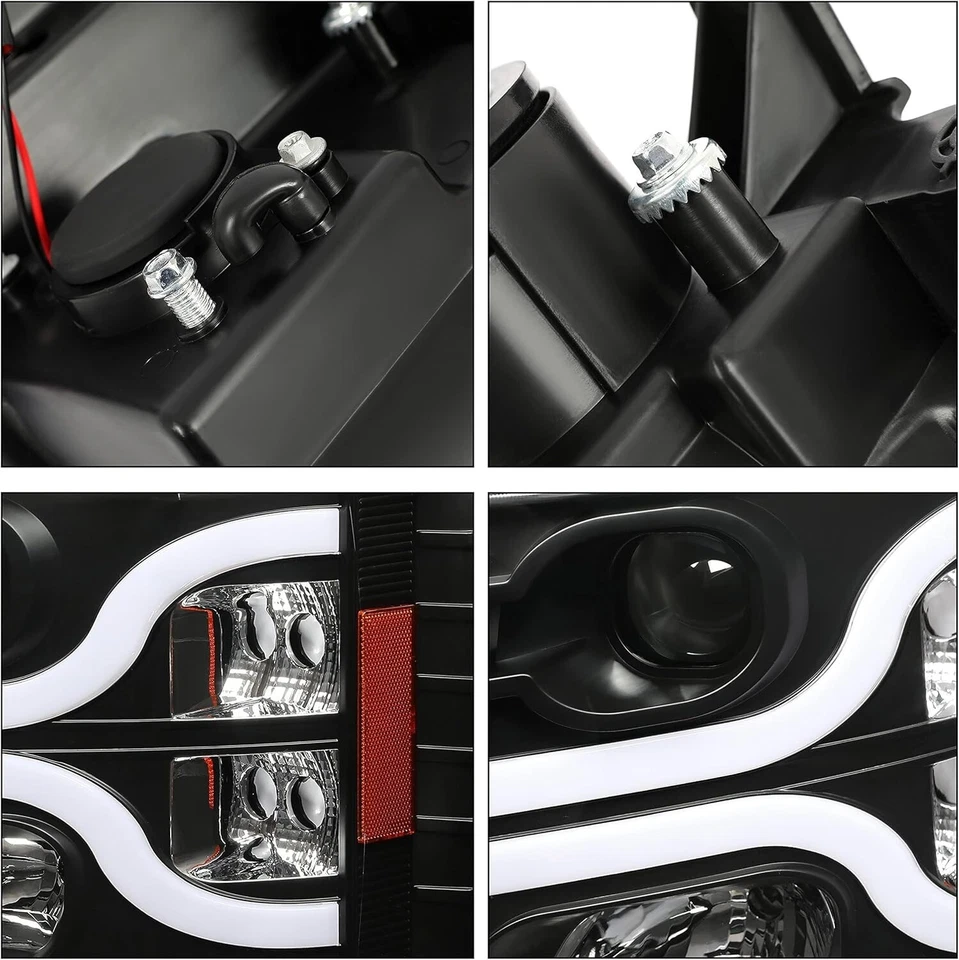 Faróis projetores de halogênio Chevy Silverado 15000/2500HD/3500HD para 2007-2014 - Imagem 3 de 4