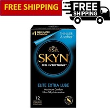 SKYN Elite Extra Lube Ultra-Thin Lubricated Latex-Free Condoms, 12 Count