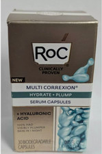 ROC MULTI CORREXION HYDRATE  PLUMP NIGHT SERUM CAPSULES 30 COUNT NEW
