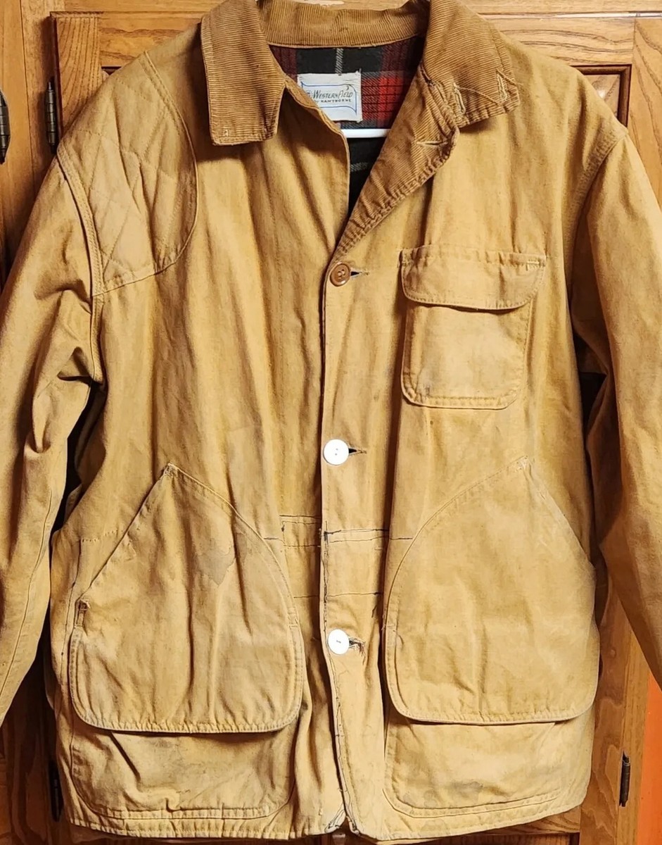 Western Field Hawthorne Duck Hunting Jacket Men's L Flannel Lined